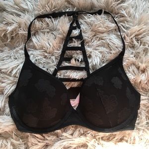 PINK Black Racerback Bra